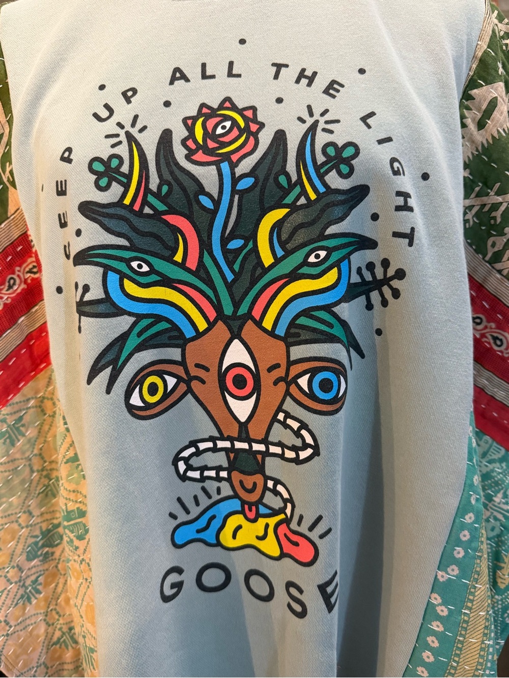 Handcrafted Upcycled GOOSE Kantha Tunic NWT One Size - Picture 10 of 10